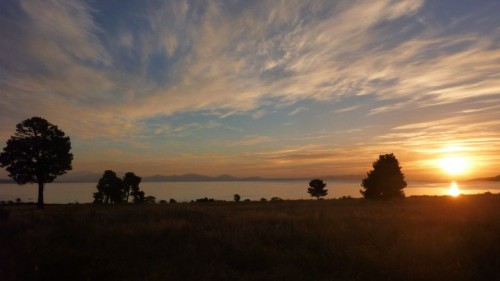 lac plan d'eau pour se laver coucher de soleil lac taupo