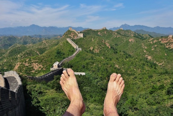 La grande muraille de chine mes pieds autour du monde