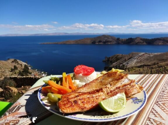 truite à la plancha sur l'isla del sol