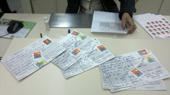 cartes postales brésil timbre