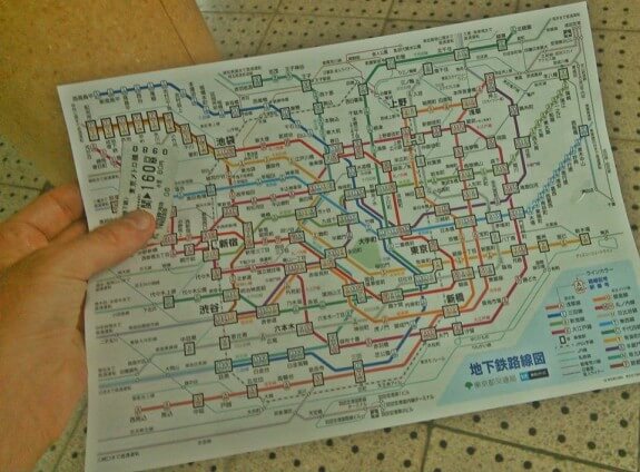 carte du métro de Tokyo