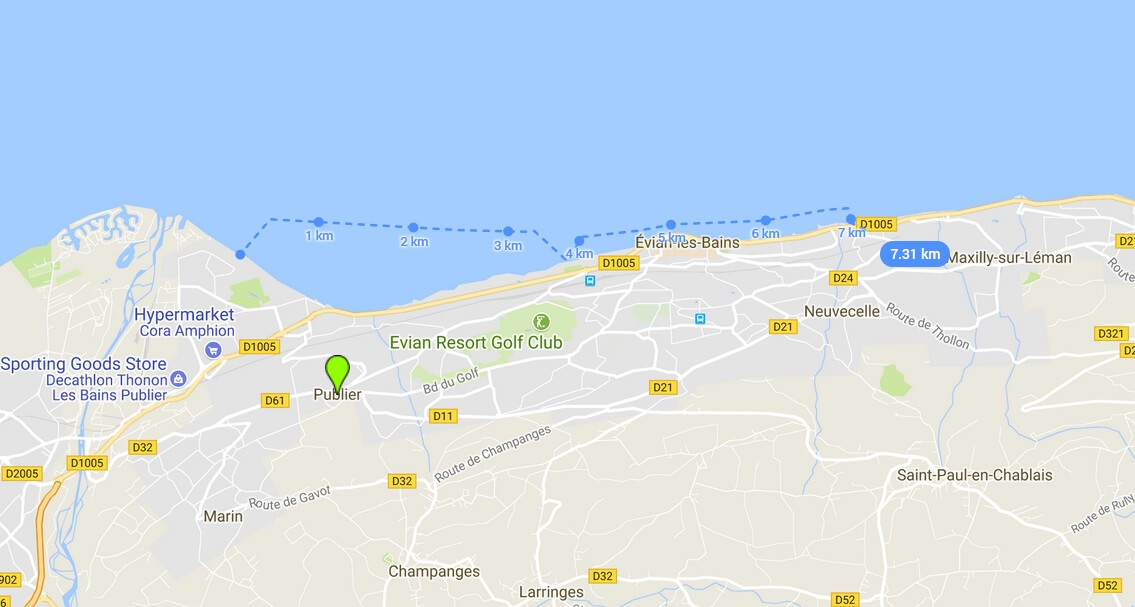 itineraire kayak leman
