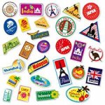 Autocollants pays pour valise