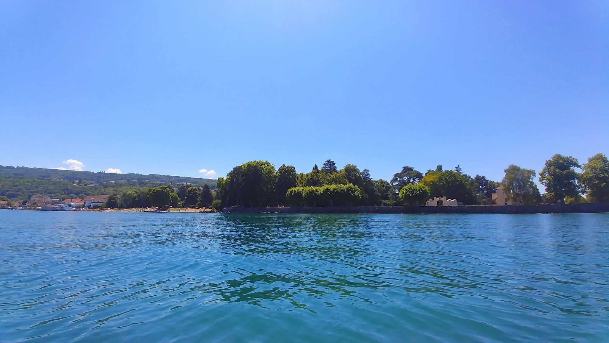 plage amphion vue du lac