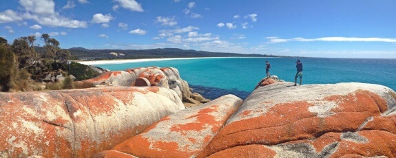 Bay of fires, Tasmanie - Il y a toujours quelqu'un derrière l'appareil.