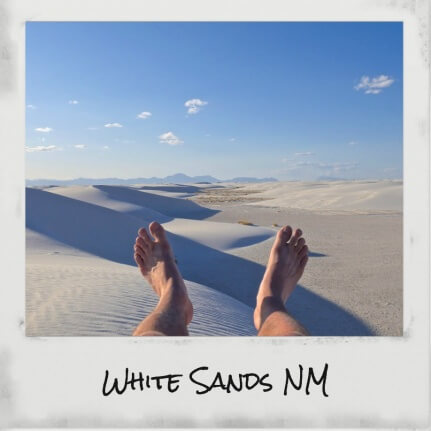 tour du monde pieds white sands