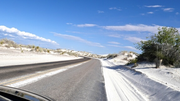 white sands